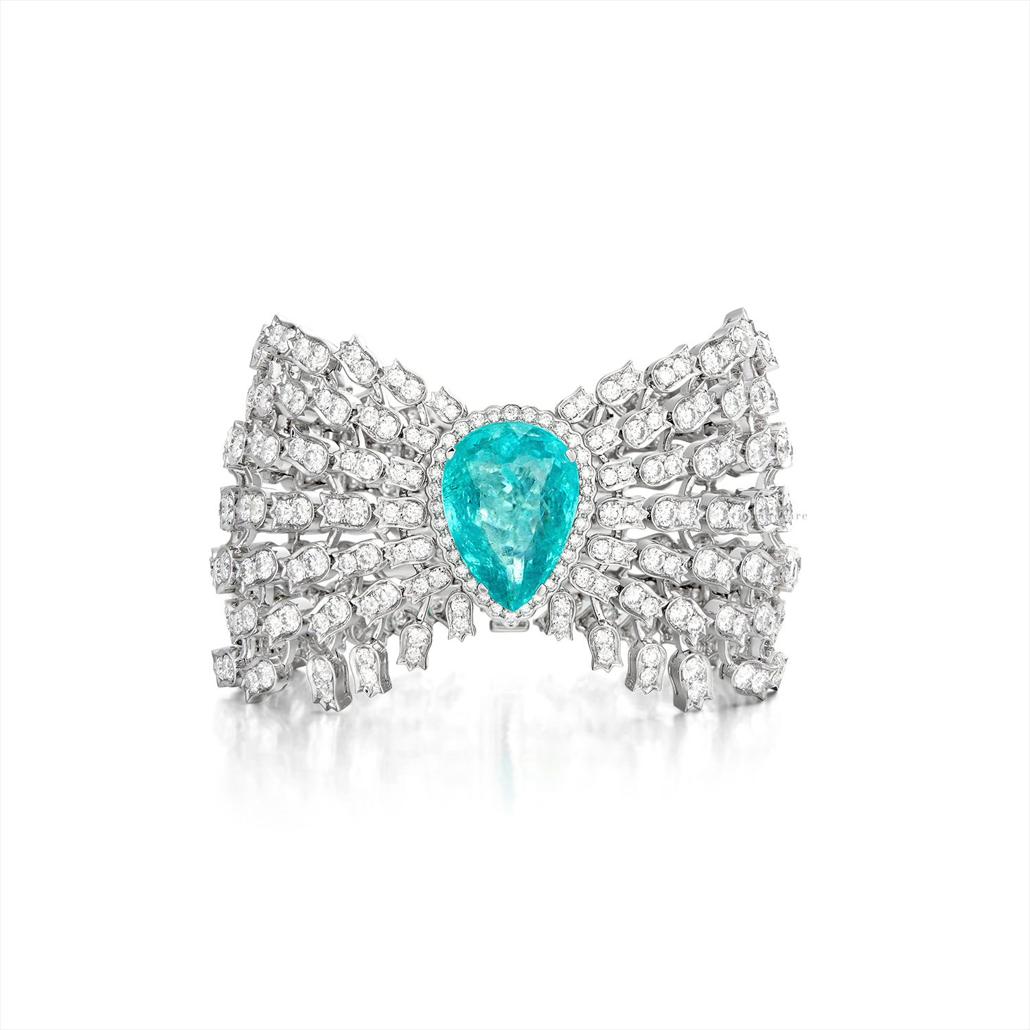 PARAIBA TOURMALINE AND DIAMOND 'SPLASH' BANGLE